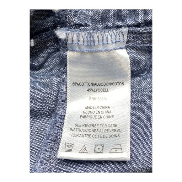 Billy T Womens Willa LayereMaxi Skirt Blue Size L  Lightweight Denim NWT $148 - Picture 8 of 10